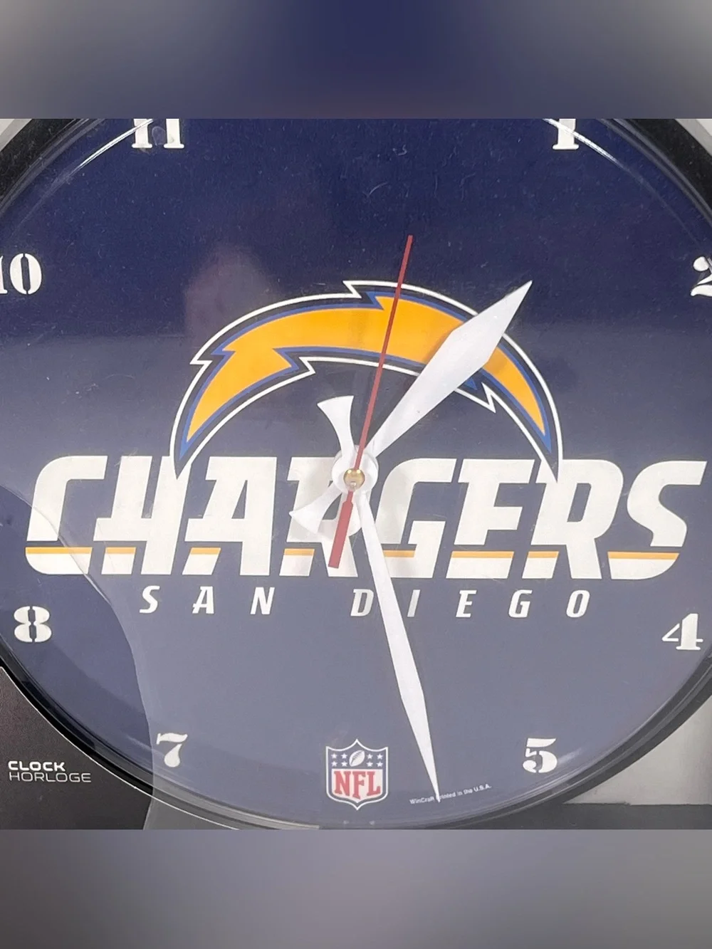 Vintage San Diego Chargers Navy Logo Wall Clock by NFL